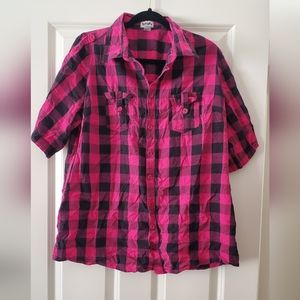 Too Hot Pink Plaid Top 🥿👚👛